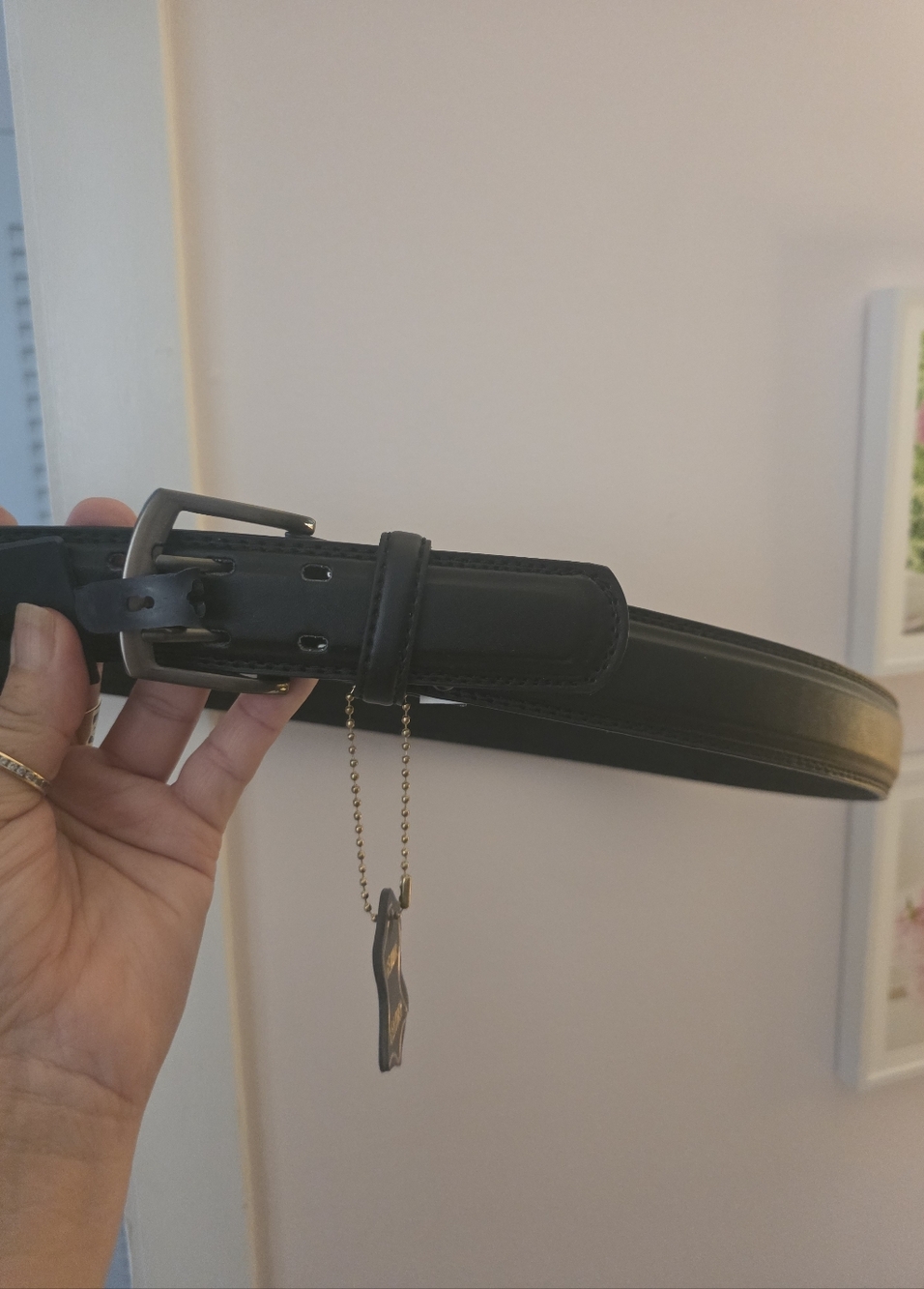 NWT - Leather Belt - Black. 42